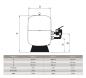 Preview: Filter Schwimm technologie, durch. 600 mm, mit Seitenventil 1 1/2"