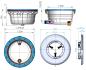 Preview: Farbausgabe mit hellgrauer(RAL 7004) LED-Flexlampe, weißes Licht, 1485 lm, 16 W, 12 V