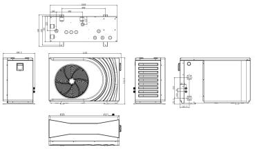 Wärmepumpe Tebas full Inverter M, power 16,5 kW, für Pools mit 85 m³, 230 V