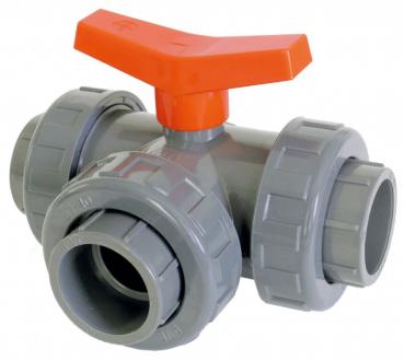 3-Wege-Ventil 50 mm, geklebt