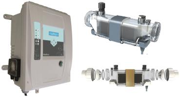 Salzelektrolyse Limpido XC60, mit pH-Wert regulierung (Inklusive pH-Messung und Dosierpumpe), 12-15 g Chlor pro Stunde