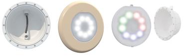 Farbausgabe mit beiger LED-Flexlampe, RGB, 1100 lm, 22 W, 12 V