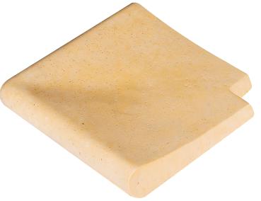 Gobi Poolrandstein, Farbe: Sandfarbe, äußere gerade Ecke