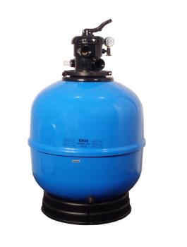 Tebas Sandfilteranglage Syrius 500 mm mit oberen Ventil schwarz 1 1/2", max. Durchfluss 9,0 m³/h - 100 kg Sand