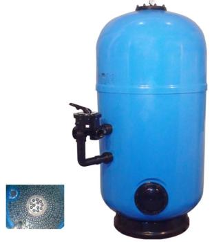 Tebas Sandfilteranglage Syrius 650 mm Norm 100, collector plate mit PVC Düsen, Sandbett 100cm, mit Ventil 1 1/2"