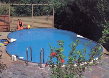 Achtform Stahlwandpool 3,2 x 5,25 x 1,2 m, 0,8 mm Folie mit Keil
