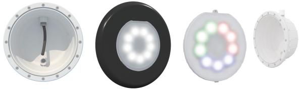 Farbausgabe mit anthraziter(RAL 7016) LED-Flexlampe, RGB, 1100 lm, 22 W, 12 V