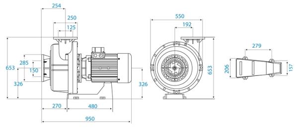 Danubi Pumpe, 15,0 HP, 400/690 V, 50 HZ, 1.500 RPM